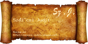 Szücsi Judit névjegykártya