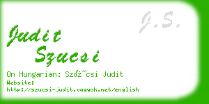 judit szucsi business card